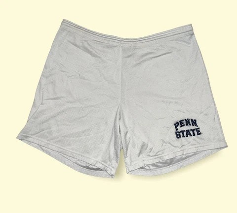 Vintage "Penn State" White Nylon Shorts Size Medium, Made in USA Sz Medium Cover