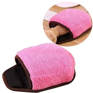 USB Heated Mouse Pad Mouse Hand Warmer with Wristguard Warm Winter Pink - Afbeelding 1 van 5