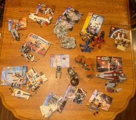 LEGO Lot of 13 Star Wars Mini Ship 4500, 4495, 4485, 4494, 4490, 4488 Incomplete