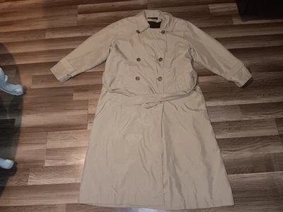 Gabardina de colección Brooks Brothers para mujer talla 12P forro de lana extraíble hecha en unión Foto 1 de 4