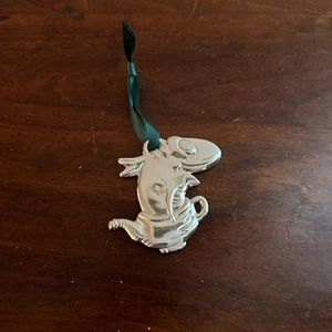 VTG TM Dr. Seuss Official Fish In The Dish Silverplated 2” Christmas Ornament - Picture 1 of 3