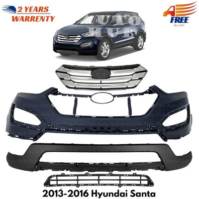 Kit de montaje de cubierta de parachoques delantero fascia y rejilla para Hyundai Santa 2013-2016 Foto 1 de 4