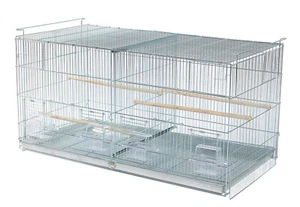 Large Galvanize Stackable Bird Finch Canary Breeder Breeding Cage Center Divider - Picture 1 of 3