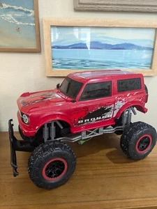 New Bright Ford Bronco Red RC Rock Crawler R/C Car truck suv FOR PARTS REPAIR - Picture 1 of 14