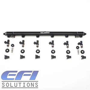 TAARKS Top Feed Fuel Rail Kit (RB25DET) "R33, C34" with 1650cc Injectors (Black) - Picture 1 of 2
