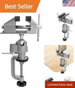 Durable Aluminum Clamp Vice with 360° Rotation - Ideal for Woodworking & Jewelry - Picture 1 of 8