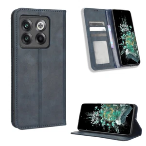For OnePlus 11 / 10T 5G Retro Leather Wallet Card Holder Case+Screen Protector - Picture 1 of 21
