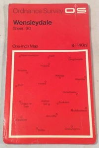 Collectable Vintage "Wensleydale" Sheet 90 Ordnance Survey Map c.1967+ - Picture 1 of 12