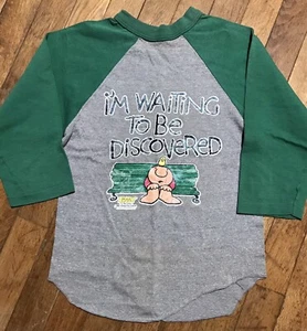 VTG 1982 ZIGGY SINGLE STITCH BASEBALL STYLE SHIRT I'M WAITING TO BE DISCOVERED - Picture 1 of 6