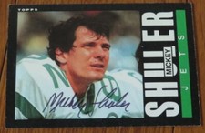 1985 Mickey Shuler Topps Hand Signed Autograph Auto Football Card Eagles Jets