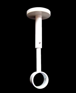 28 mm Weiß Metall Ausziehbar Deckenvorhang Stange Halterung Halter x 1 - Bild 1 von 4