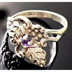 C. Pollack 925 Sterling Silver And Amethyst Grapes Ring Size 6 Sky - Picture 1 of 13