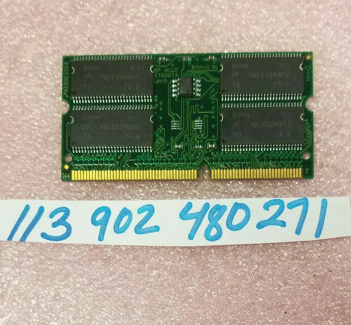 256MB 1RX8 SDRAM PC PC100 100 3.3VOLT 144PIN ECC UNBUFFERED  9CHIPS  NON-REG  - Image 1 of 1