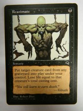 MTG Tempest Reanimate Black Rare Sorcery Excellent Condition