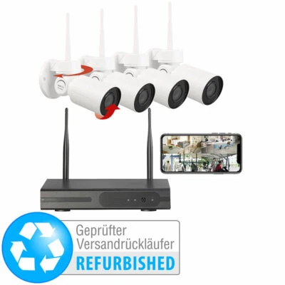 VisorTech Funk-Überwachungssystem mit HDD-Rekorder,Versandrückläufer - Bild 1 von 4