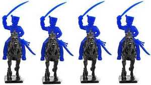 Timpo Recast French Chasseurs with Cloned Italeri Horses 54mm unpainted plastic - Picture 1 of 2