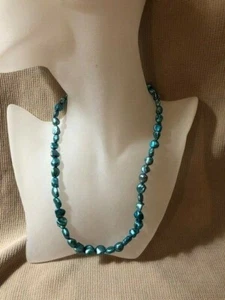 Honora Keshi 18" Collar Perlas en Azul Turquesa con Cierre de Plata de Ley Nuevo - Imagen 1 de 5
