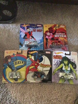Hot Wheels 2016 Women Of Marvel Set Of 5 - Image 1 of 2