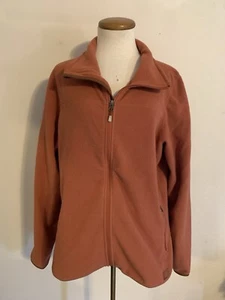 REI Co-Op Fleece Womans XL Orange Full Zip Fleece Jacket Outdoor Hiking - Picture 1 of 9