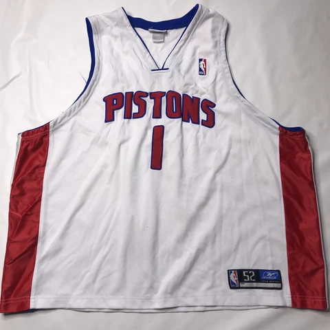 Vintage NBA Authentics Pistons Chauncey Billups Jersey Size 52 Team Apparel Rare Cover