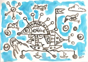 Bole, Andrej : ORIGINAL Grafik auf Papier Aquarellzeichnung 2011 - Picture 1 of 1