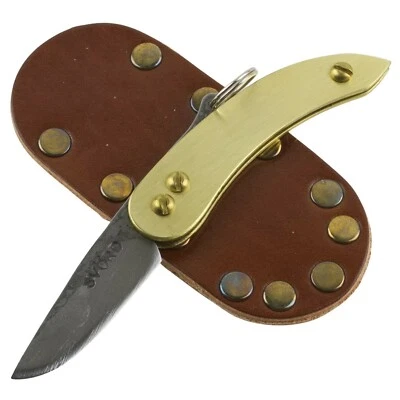 Cuchillo Plegable de Bolsillo Campesino Micro Latón Svord Nueva Zelanda SVPKMB Acero al Carbono Foto 1 de 2