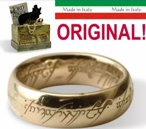 LORD OF THE RINGS ONE RING OF POWER GOLD PLATED 21 mm ORIGINAL NEW LINE WITH COA - Picture 1 of 1