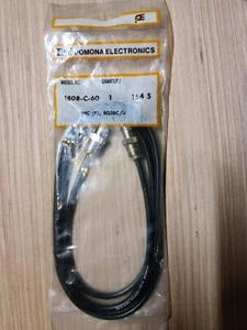 NOS Genuine Pomona BNC Female 5 foot RG58 Coaxial Cable model 1808-c-60 - Zdjęcie 1 z 4