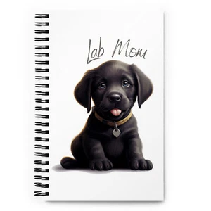 Black Lab Mom Spiral Hardcover Notebook - Gift for Birthdays and Christmas - Picture 1 of 1