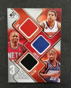 2009-10 UD SP Game Used Three Star Swatches MAY Vince CARTER FELTON #259/299 - Picture 1 of 2