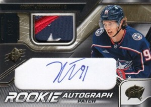 22-23 SPx KENT JOHNSON AUTO Patch Rookie Autograph Patch RC, 13/25