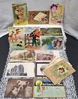 25 Postcards From 1906-1910 Embossed Posted Bday Leap Year & More