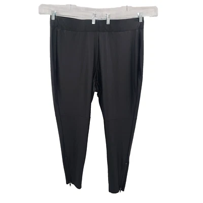 Legging feminina Lane Bryant 22 24 couro sintético plus preta cônica skinny zíper calça - Imagem 1 de 4