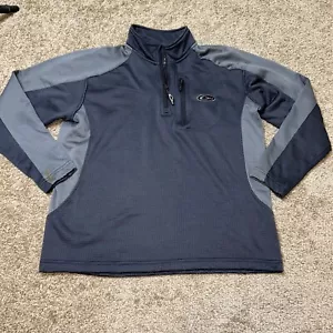 Drake Clothing Mens Size Medium 1/4 Zip Dark Gray Waffle Fleece Pullover - Picture 1 of 9
