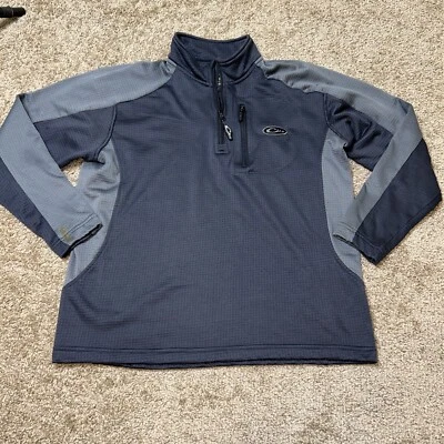 Drake Clothing Mens Size Medium 1/4 Zip Dark Gray Waffle Fleece Pullover  - Image 1 of 4