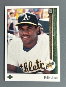 1989 Upper Deck Baseball Star Rookie Felix Jose Oakland Athletics #22 - Picture 1 of 2