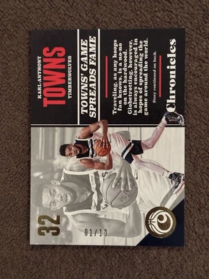 Karl Anthony Towns 2017-18 Chronicles #5 Gold 1/10! First One!  - Image 1 of 2
