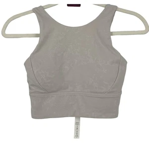 Lululemon Stronger As One Long Line Bra Lululemon X Barrys Light Chrome Size 2 - Picture 1 of 9