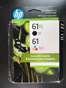 HP 61XL/61 Wysokowydajne czarno-trójkolorowe wkłady atramentowe CZ138FN 5883/OB - Zdjęcie 1 z 3