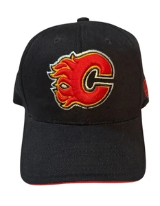 NHL Calgary Flames Hockey Sport Hat, black and red embroidered - Picture 1 of 8