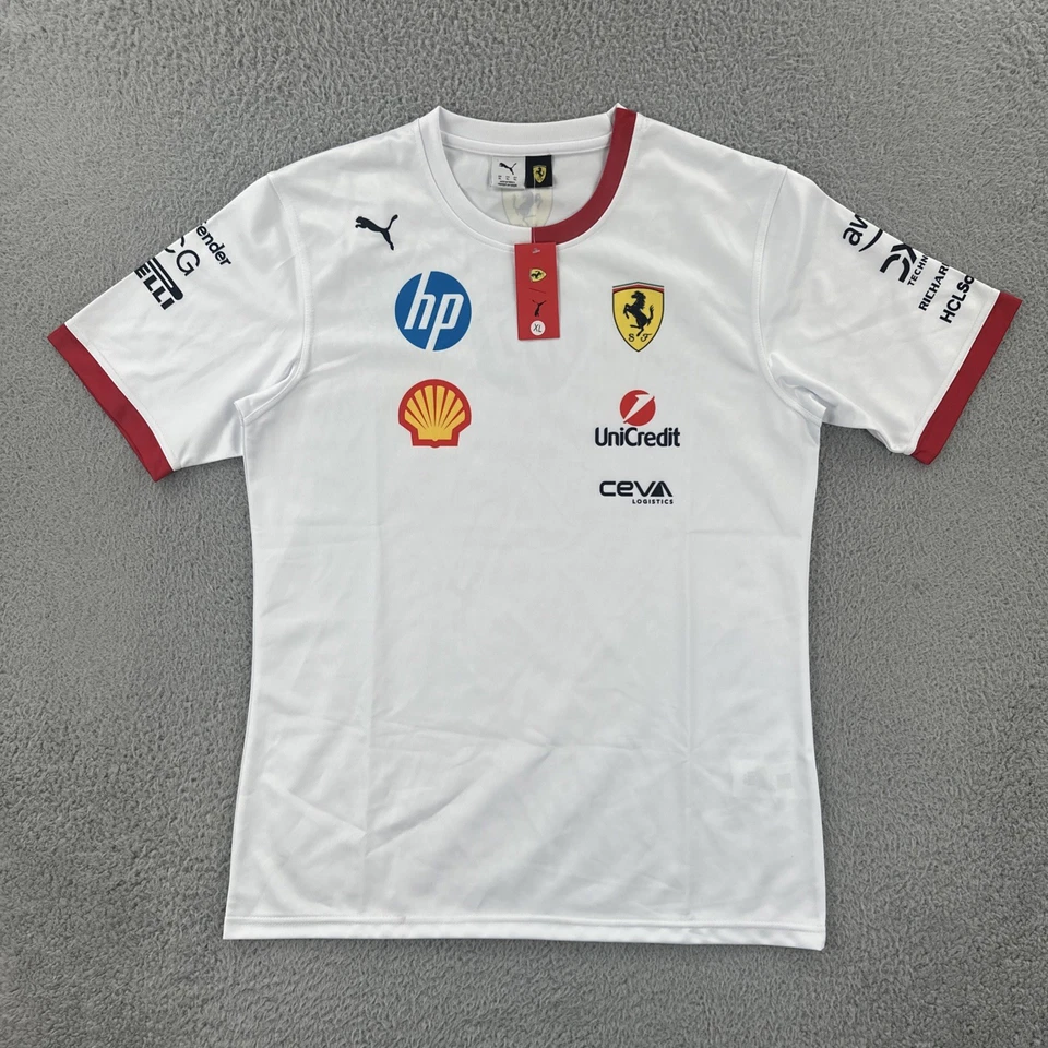 Camiseta blanca Scuderia Ferrari X Puma para hombre XL Fórmula 1 2025 Lewis Hamilton nueva con etiquetas Foto 1 de 4