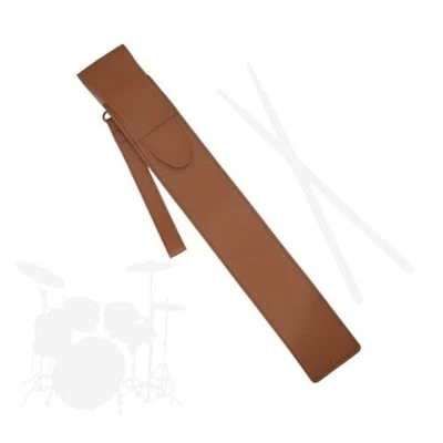 Drum Stick Bag, PU Leather Drumstick Case Holder, 1Pair Storage for Brown - Image 1 of 4