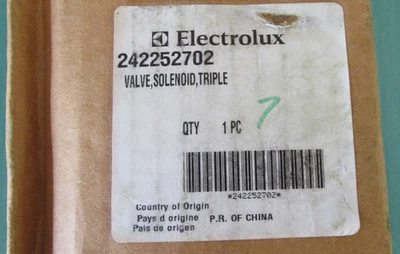 Frigidaire Refrig.- VÁLVULA DE ENTRADA DE AGUA TRIPLE SOLENOIDE - OEM Pt. 242252702 - Nuevo Foto 1 de 4