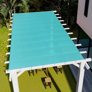Cubierta de toldo de 8-15 pies turquesa borde recto vela patio piscina resistente - Imagen 1 de 7