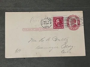 1914 zweimal benutzt! CRAFTON PA FLAGGENSTEMPEL ODD FELLOWS POSTKARTE + PITTSBURGH!! - Bild 1 von 2