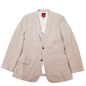 IZOD tan and white pin check, 100% cotton, summer sport coat (approx. 43 R) - Picture 1 of 12
