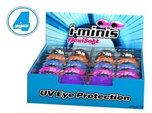 i-Minis 1x Pair Sunbed Tanning Goggles UV Eye Protection Choose From 6 Colours - Picture 1 of 8