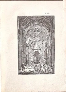 MONTPELLIER gravure extraite du livre de Vinas "Notre dame des tables" (Pl V) - Imagen 1 de 1