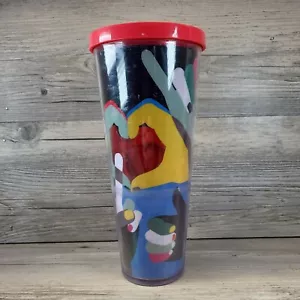 STARBUCKS Peace Love Ok Shaka Hand Signs Print Cold Cup Venti TUMBLER 24 Oz HTF - Picture 1 of 11