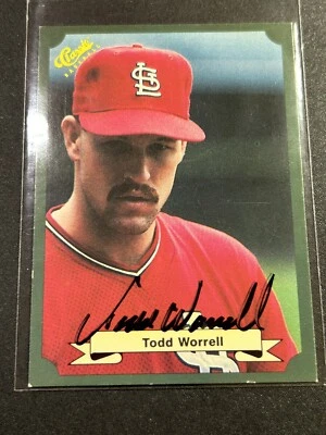 Todd Worrell Signed 1987 Classic Baseball Card Number 97 - Image 1 of 2